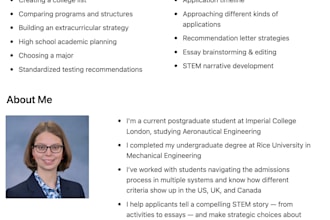 stem college admissions advising for US, UK, and canadian schools