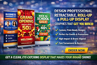 design retractable banner pul up roll up trade booth design web banner flyer