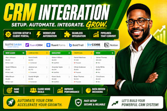 setup suitedash perfex CRM fluentcrm fluent forms boldtrail notion integration