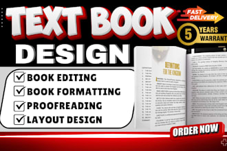 design and format textbook, workbook, curriculum plan, book layout worksheet
