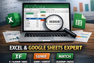 fix vlookup, xlookup, pivot table and complex excel error