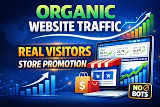 organic website traffic, promote store and business link