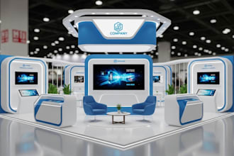 create 3d exhibition stand, trade show that stands out and increases ROI