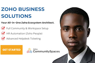 setup zoho community space, zoho people, zoho connect and zoho desk system