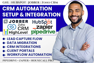 go highlevel automation hubspot pipedrive zoho crm jobber zapier data migration