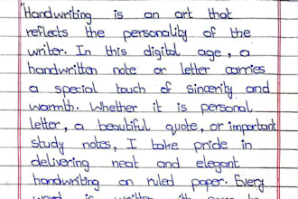 do professional manual handwriting and letter writing