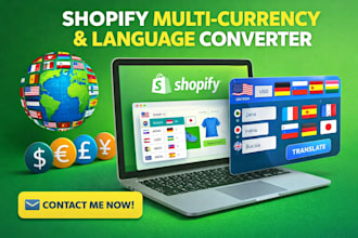 do shopify store multiligual translation website  currency language converter