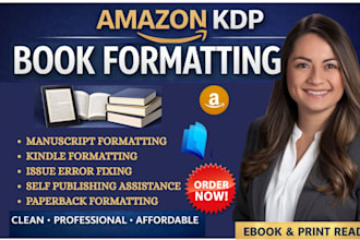 format your manuscript for amazon KDP ebook and paperback