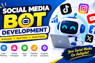 create social media bot tiktok bot instagram bot youtube bot twitter x bot
