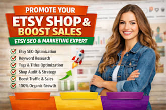 promote etsy shop boost etsy sales  etsy SEO marketing