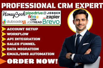 set up honeybook dubsado zoho pipedrive jobber jobtread brevo zapier automation