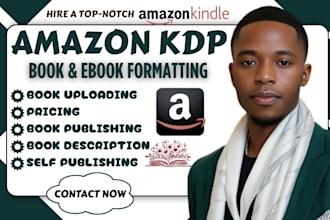kdp book formatting, manuscript formatting for amazon KDP ebook and print books
