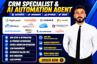 setup construction crm jobber jobnimbus acculynx gohighlevel hubspot automation