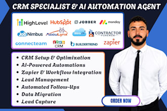 setup construction crm jobber jobnimbus acculynx gohighlevel hubspot automation