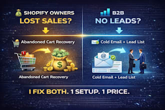 build klaviyo flows abandoned cart recovery b2b cold email outreach, lead list
