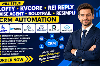 setup lofty kvcore rei reply wise agent boldtrail and resimpli crm automation