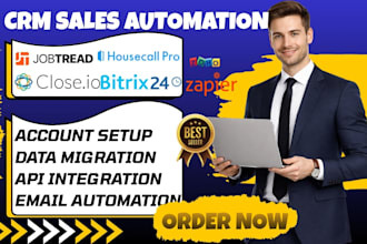 do jobtread housecall pro automation bitrix24 close io ghl zoho crm integration