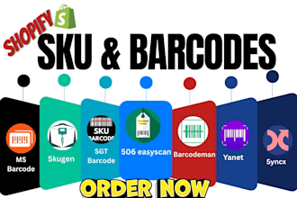 setup shopify sku and barcode 506 easyscan yanet barcodeman sgt skugen syncx