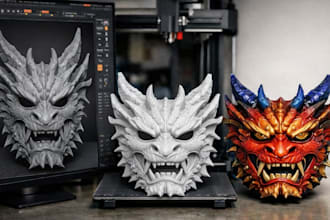 sculpt 3d cosplay model 3d mask print and paint 3d cosplay helmet cosplay design