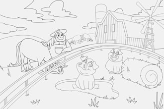 draw unique coloring pages for children