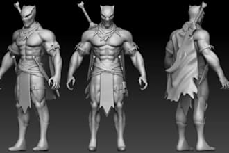 create high detailed 3d printable character model stl miniature resin printing