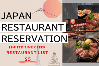 recommend and book restaurants in japan