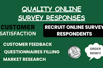 recruit real respondents to fill online survey form, poll and questionnaire