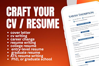 write entry level graduate school ats resume cover letter CV writing