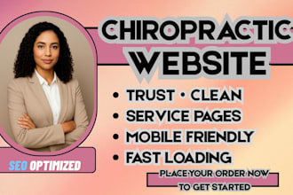 chiropractic website, wellness clinic site, pain relief website