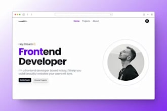 design portfolio website personal website freelancer website landing page design