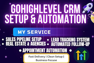 set up and automate gohighlevel CRM for real estate and agencies