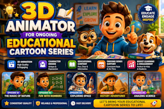 create 3d pixar style ai animation, kids cartoon animation, animation for kids