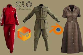 design realistic virtual 3d clo3d clothing garments apparel renders