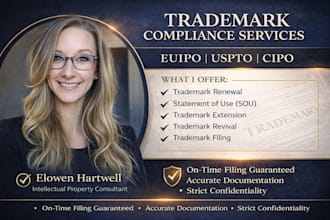 do euipo, uspto, and cipo trademark renewal, sou, extension, revival, and filing