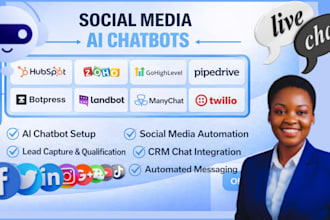 hubspot zoho ghl pipedrive social media ai chatbot landbot manychat twilio uchat