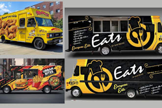 design a professional food truck menu board for your business