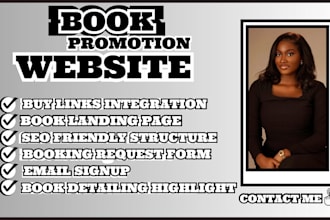 book promotion website, author website design, book marketing website