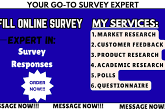 create structured online survey form and questionnaire for research or business