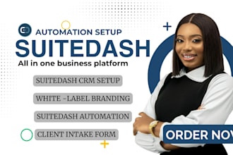 professionally set up your suitedash CRM client portal crm automation forms