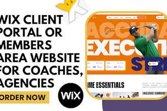 create a wix client portal or members area website for coaches, agencies