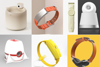 do 3d product design, 3d cad model, smart pet tech product and iot pet devices