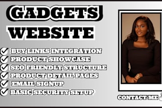 gadgets website, electronics website design, tech store website, gadget shop web