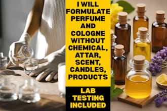 formulate perfume and cologne without chemical, attar, scent, candles, products