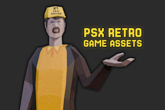 create a game ready retro psx, ps1 3d models