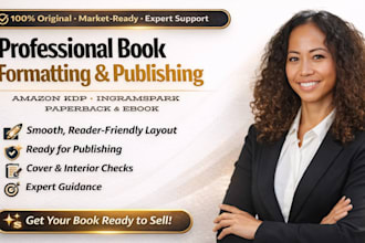 do book formatting and book publishing on amazon kdp and ingramspark
