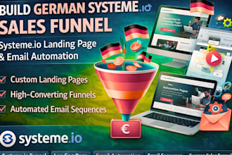 build german systeme io sales funnel systeme io landing page email automation
