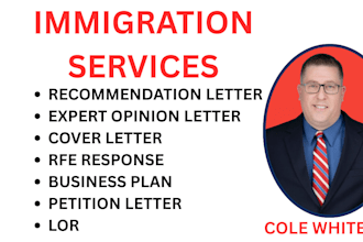 deliver professional expert opinion recommendation letter for eb2 niw eb1a o1