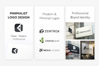 design a clean minimalist logo for your brand
