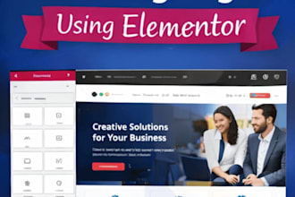 design a professional landing page using elementor wordpress