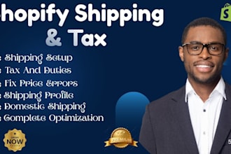 setup shopify dropshipping store with shipping and tax configuration
